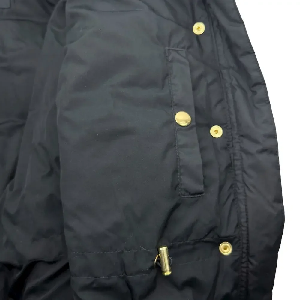 J. Crew New Chateau Puffer Coat Water Resistant Black Size M